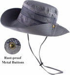 CAMOLAND Mens Fishing Hat Wide Large Brim Sun Hat with Outdoor UV Protection
