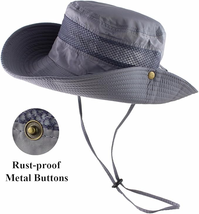 CAMOLAND Mens Fishing Hat Wide Large Brim Sun Hat with Outdoor UV Protection