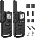 Two BelFone Long Range Walkie Talkies-20 Channels Professional Two Way Radio,IP54 Waterproof Walkie Talkies for Adults,with Flashlight, Stopwatch,Compass,Radio and SOS Sire,Support VOX Function
