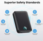 Magnetic Portable Charger 10800mah for Magsafe Battery Pack, Wireless Power Bank with 25W PD Fast Charging & LCD Display, Compatible with iPhone 16/15/14/13/12 Pro/Pro Max/Plus-Black