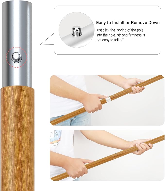 SAN LIKE Tarp Pole Camping Tent Poles Aluminum Telescopic Poles for Canopy Awning Shelter Backpacking Hiking 4/6 Section Easy Assembly Lightweight Adjustable from 50/29 in to 113.39/82.68 in (2 Set)