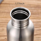 Stainless Steel Water Bottle Single Wall Metal Bottle Large Camping Water Cup with Handle Wide Mouth Leak Proof Lightweight Sports Kettle Cup (34 oz)