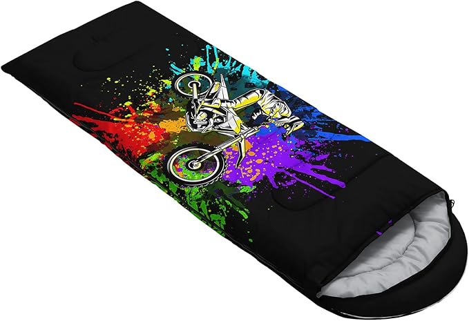 QOOMO Camping Sleeping Bags,3 Season Warm & Cool Weather,Lightweight,Waterproof Sleeping Bags for Adults & Kids,Traveling,and Outdoors,Camping Gear Equipment