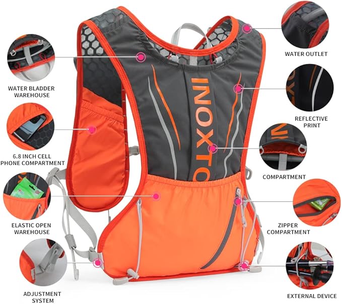 Running Hydration Vest for Men Women Water Backpack for Running 3L Running Hydration Pack for Trail Running Marathon Race Hiking