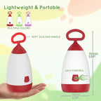 Kids Camping Lantern & Night Light Battery Powered, 360° Eye-Safe Light (AAA Included), IPX4 Waterproof with RGB Modes Portable for Outdoor, Emergency & Bedtime, Gift for Children (Red)