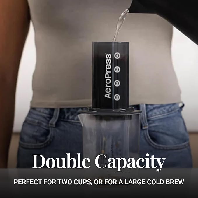 AeroPress Coffee Maker Carafe, 20 oz (600 ml) Capacity, Shatterproof Pour Over Coffee Carafe, Ideal for Original, Clear, and XL Presses, Compact and Travel-Friendly Design, Made in USA