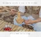 Camp Bowl Travel Sierra Cup Camping Tableware Equipment Set Backpacking 304 Stainless Steel Carry Fold Sturdy Measuring 500ml 2pcs + Canvas Bag