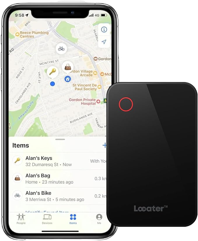 Ultra-Thin Bluetooth Tracker Card 2mm, Wallet Tracker, IP65 Waterproof Smart Tracker Works with Find My App, 24 Months Battery Life, for Luggage Wallets Backpacks,ect (iOS Only)