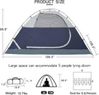 CAMEL CROWN Tents for Camping 2/3/4/5 Person Camping Dome Tent, Waterproof,Spacious, Lightweight Portable Backpacking Tent for Outdoor Camping/Hiking