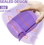 Pawtong10oz Soup Thermo for Hot Food Kids Insulated Food Jar,Thermo Hot Food Lunch Container, Width Mouth Stainless Steel Lunch Box for Kids with Spoon (Purple)