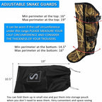 Snake Gaiters for Men & Women,Sturdy Snake Bite Proof Boots,Adjustable Snake Guards,Hiking Gaiters with Storage Pouch.