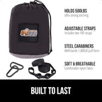 GORILLA GRIP Durable Portable Camping Hammock, Holds 500lbs with Heavy Duty Tree Straps, Comfortable Travel Swing, Camp Hammocks, Easy to Use and Install, Outdoor Essentials, Black, 10x6.5 FT