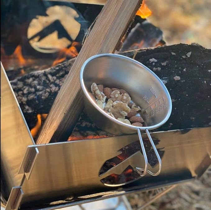 CAMPINGMOON 2pcs/4pcs Set Stainless Steel Camping Sierra Cup 310ml (JP-S-220-2P)