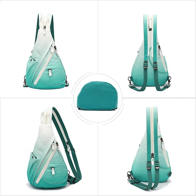 KL928 Canvas Sling Bag - Small Crossbody Backpack Shoulder Casual Daypack Rucksack for Men Women(Large Version)