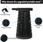 Upgraded Camping Folding Stool with Carrying Straps Lightweight Yet More Sturdy with Load Capacity 450lbs Portable Collapsible Retractable Stool for Camping Fishing Hiking BBQ 2.0