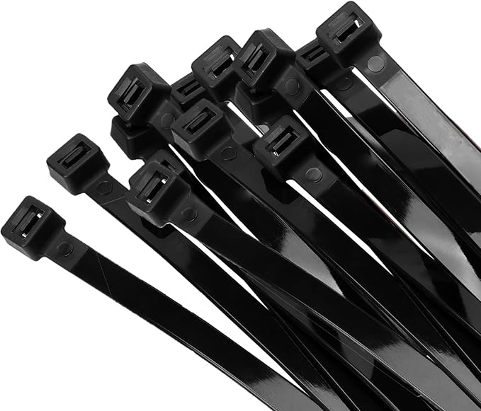 Armpow 24 inch Black Zip Ties Heavy Duty 50 PCS, 250 LBS Ultra Exclusive Strong Plastic Wire Ties, Large Cable Ties Extra Long Tie Wraps, Indoor and Outdoor UV Resistant