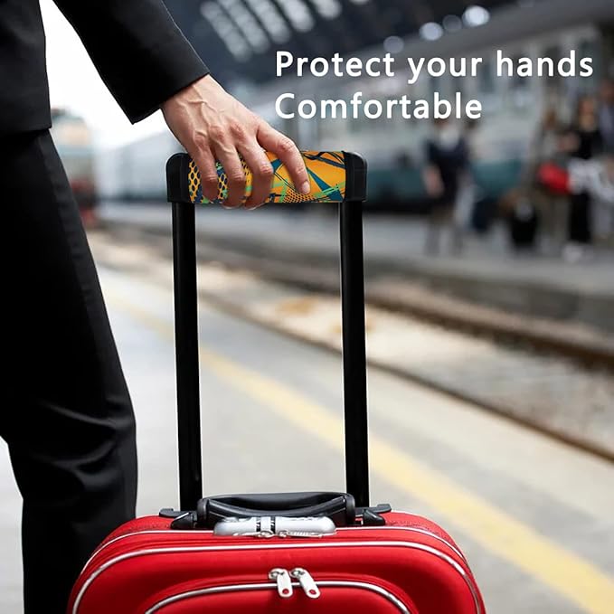 HEYSKAY 3pcs Neoprene Luggage Handle Wrap for Suitcase Identifier Travel Bag Wraps Luggage ID Tags Door Handle Sleeve Cover (Sportx3)