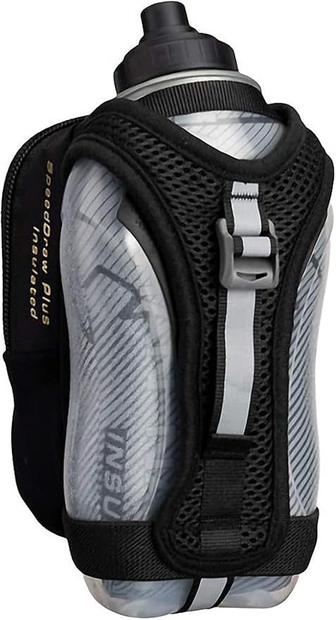 Nathan Water Bottle Handheld, Grip-Free Running Water Bottle Handheld, SpeedDraw Plus Insulated Flask, Handheld Running Water Bottle for Runners, Hiking, etc. Sports Water Bottles