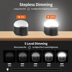 LED Camping Lantern Rechargeable, 1000LM Portable Tent Light with 3 Color Lighting Modes, Power Bank, Waterproof, Mini Flashlight with Magnetic Base for Emergency, Power Outages, Hiking, Home