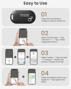 Slim Air Tracker Tag Compatible with Apple Find My [Apple MFi Certified] Smart Tag with Replaceable Battery | Bluetooth Tag Find Your Keys, Wallet, Backpack & Luggage (iOS Only)