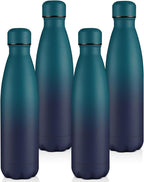 Volhoply 25oz Insulated Water Bottles Bulk 1/2/4 Pack, Metal Sports Water Bottles, Keeps Cold & Hot, BPA Free Leakproof Bottle (Dark Night,4 Pack)