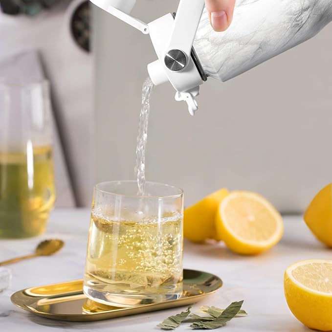 SENDESTAR 32oz Water Bottle Wide Mouth Stainless Steel Vacuum Insulated Double Wall with 2 Straw Lids Fit in Any Car Cup Holder TXIN-32-Marbling