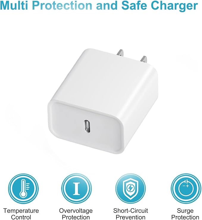 iPhone 17 16 15 Charger: Fast Charging - Type C Chargers - USB C Charger i Phone 17 Charging with 2 Pack Cable for iPhone 17/17Pro Max 16/16 Plus/16 Pro/16 Pro Max/iPhone