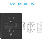 6 Outlet Extender, HITRENDS Multi Plug Outlet Extender, 3 Pack 3-Prong Wall Plug Multiple Splitter for Cruise Ship Home Office Dorm Room Essential, 1875W, Black