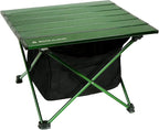 ROCK CLOUD Portable Camping Table Ultralight Aluminum Camp Table with Storage Bag Folding Beach Table for Camping Hiking Backpacking Outdoor Picnic, Green