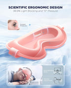 3D Cooling Gel Eye Mask - Reusable Cold Sleep Mask, Eyes Ice Pack with Hot & Cold Compress Therapy for Puffiness, Dark Circles, Dry Eyes, Headaches and Stress Relief (Pink,1 Pack)
