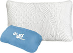 MyPillow Multi-Use Travel Pillow Compact Pillow for On-The-Go Comfort and Sleeping, Portable, Compact, Washable Pillow for Adult and Kids Neck Support [Blue Stripe]