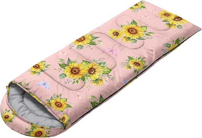 Sleeping Bags for Adults Kids,Backpacking Camping Sleeping Bag for Girls Boys Lightweight Waterproof Cold/Warm Weather Sleeping Bag for All Season