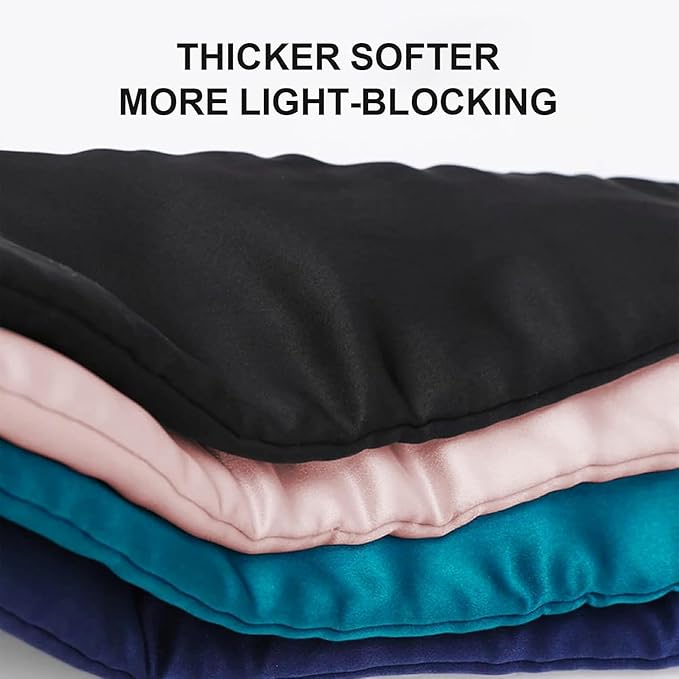 Mulberry Silk Sleep Mask – 100% Silk Sleep Masks for Women, Anti-Wrinkle, Light Blocking Eye Cover, Adjustable for Travel & Beauty(Pink)