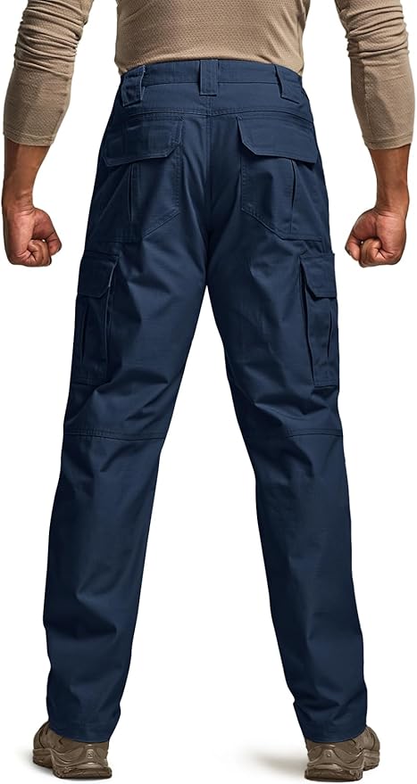 CQR Men's Tactical Pants, Water Resistant Ripstop Cargo Pants, Lightweight EDC Work Hiking Pants, Outdoor Apparel