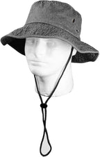 Wide Brim Hiking Fishing Safari Boonie Bucket Hats 100% Cotton UV Sun Protection for Men Women Outdoor Activities