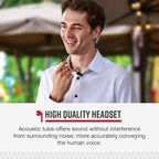 Cobra RX680 2-Pack Walkie Talkies & Compatible Cobra GA-SV01 2P Surveillance Headset Microphones: Rugged & Splashproof Two-Way Radios, Rechargeable, 60 Preset Channels, 38-Mile Range, Black/Orange