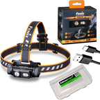 Fenix HM60R 1200 Lumen Rechargeable White/red LED Headlamp with EdisonBright USB Accessory Carrying case Bundle
