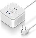 BESTEK 2000W Voltage Converter US to Europe 220V to 110V Converter Pure Sine Wave with PD 35W USB-C for Hair Dryer/Curling Iron/Phone Travel Adapter for Europe/Italy/France (White)