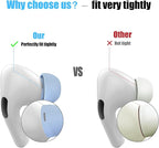 3 Pairs Replacement Ear Tips for AirPods Pro 1st & 2nd Generation with Noise Reduction Hole, Silicone Ear Tips for AirPods Pro with Portable Storage Box and Fits in Charging Case(Medium, Light Blue)