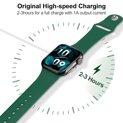 𝟐𝟎𝟐𝟔 𝐔𝐩𝐠𝐫𝐚𝐝𝐞𝐝 for Apple Watch Charger Magnetic Fast Charging Cable [Portable] Magnetic Wireless Charging Compatible with iWatch Series Ultra/10/9/8/7/6/SE/SE2/5/4/3/2-[3.3FT] White