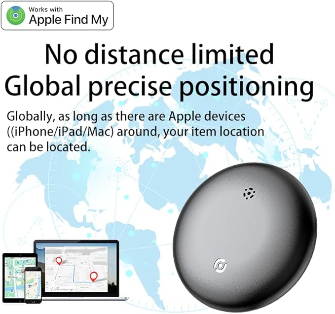 Car GPS Tracker for Vehicles Worldwide GPS Tracker for Vehicles Work with Find My (iOS Only), Car Vehicle Tracking Anti-Lost Locator with App for Cars, Wallet, Pets, Luggage