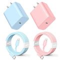 for Phone Charger Fast Charging, 20W PD USB C Wall Charger Block with 2 Pack 6 FT Type C to Lighting Cable Compatible with iPhone 14/13/12 Pro Max/11/XS/XR/X/8/Plus