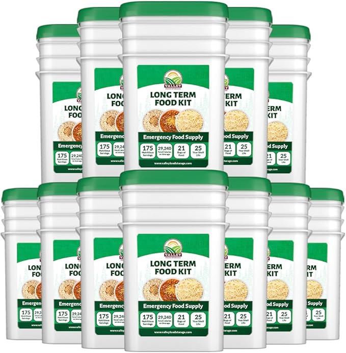 Long Term Food Supply Kit | 75g+ Daily Protein & 1,800+ Calories Per Day | Premium Survival Food 25 Year Shelf Life | Prepper Supplies Freeze Dried Meals