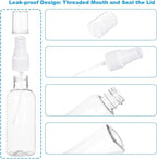 APACALI 50pcs 2 Oz Clear Fine Mist Spray Bottles, Reusable, Leak-Proof, Mini Travel Empty Spray Bottles for Perfume, Plant, etc. (60ml)
