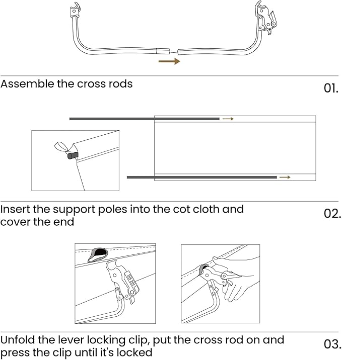 OneTigris SUPRAGRIS Camping Cot, Support Up to 400lbs, Lightweight Comfortable Folding Bed for Camping, Hiking, Backpacking, Travel, Car Trips, Office Nap