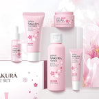 LAIKOU Skin Care Set JAPAN SAKURA Women Beauty Gift Sets Skin Care Kit with Cleanser, Toner, Serum, Eye Cream, Face Cream Travel Kit for Women Teen Girls Mom Daughter Birthday TSA-friendly Sizes 5pcs