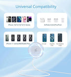 10FT Magnetic Wireless Charger, 2Pack 15W Fast Apple Mag-safe Charger Wireless iPhone Charging Pad with Charging Plug for iPhone 16 Pro Max/16 Pro/16 Plus/16/iPhone 15 Pro Max/14/13/12,AirPods 3/2/Pro