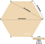 Tent Footprint, 210D Oxford Cloth Camping Tent Tarp, PU 3000 Waterproof Ground Sheet Mat for Tent, Backpacking, Hiking, Beach