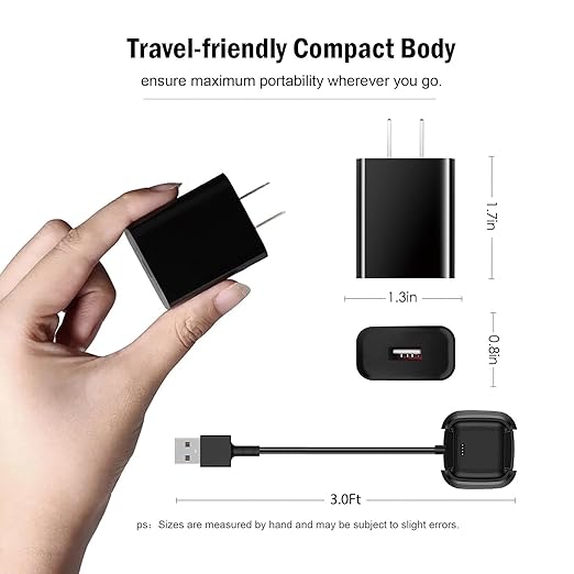 YCWZZH 6FT Fast Wall Charger for Fitbit Versa 2 Charger USB Charging Cable Cord for Versa 2 Health & Fitness Smartwatch Replacement Charger Dock