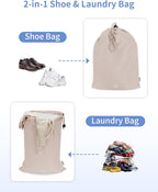 WANDF 7 Set Compression Packing Cubes for Travel, Shirt Folder for Wrinkle-Free, Suitcase Organizer Bags Set for Carry-On Checked Luggage Duffle Bag Women Men(Khaki)